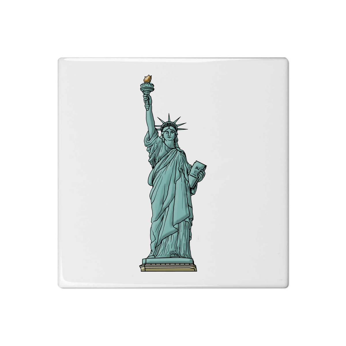'Statue Of Liberty' 108mm Square Ceramic Tile (TD00012050)