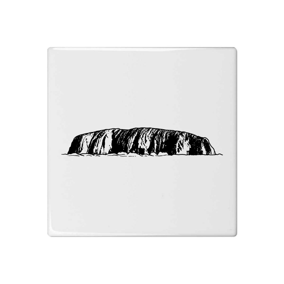 'Uluru Rock' 108mm Square Ceramic Tile (TD00012080)