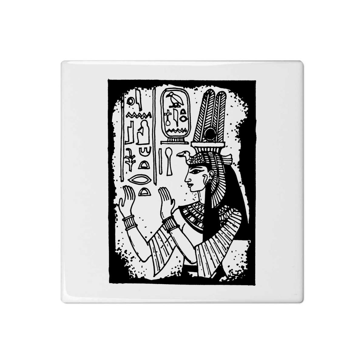 'Egyptian Hieroglyph' 108mm Square Ceramic Tile (TD00014710)