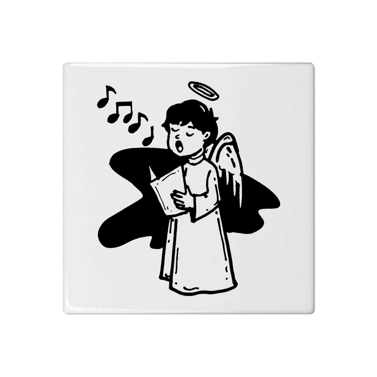 'Singing Angel' 108mm Square Ceramic Tile (TD00015399)