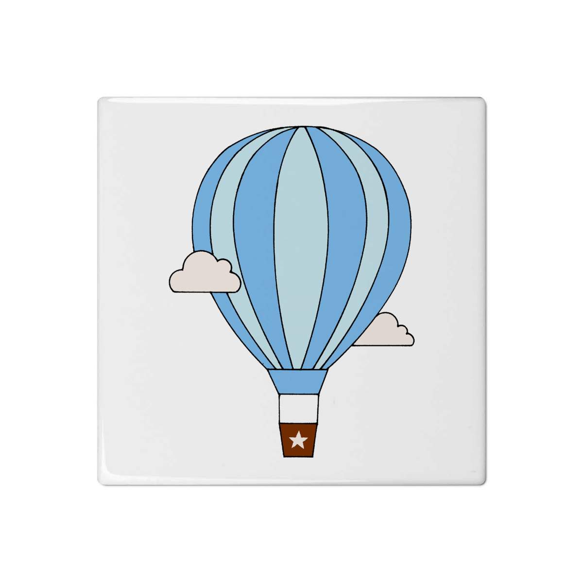 'Hot Air Balloon' 108mm Square Ceramic Tile (TD00015666)