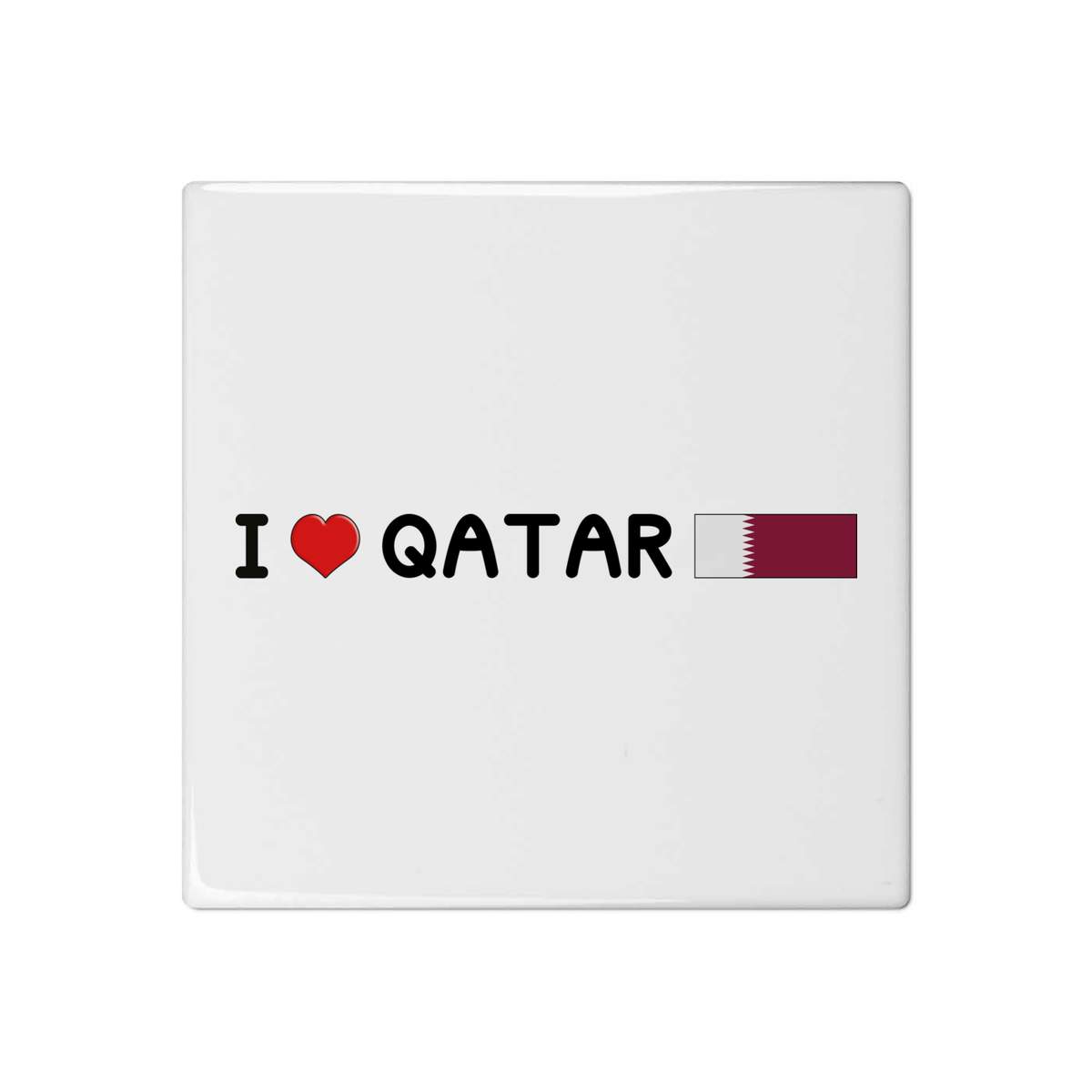 'I Love Qatar' 108mm Square Ceramic Tile (TD00017689)