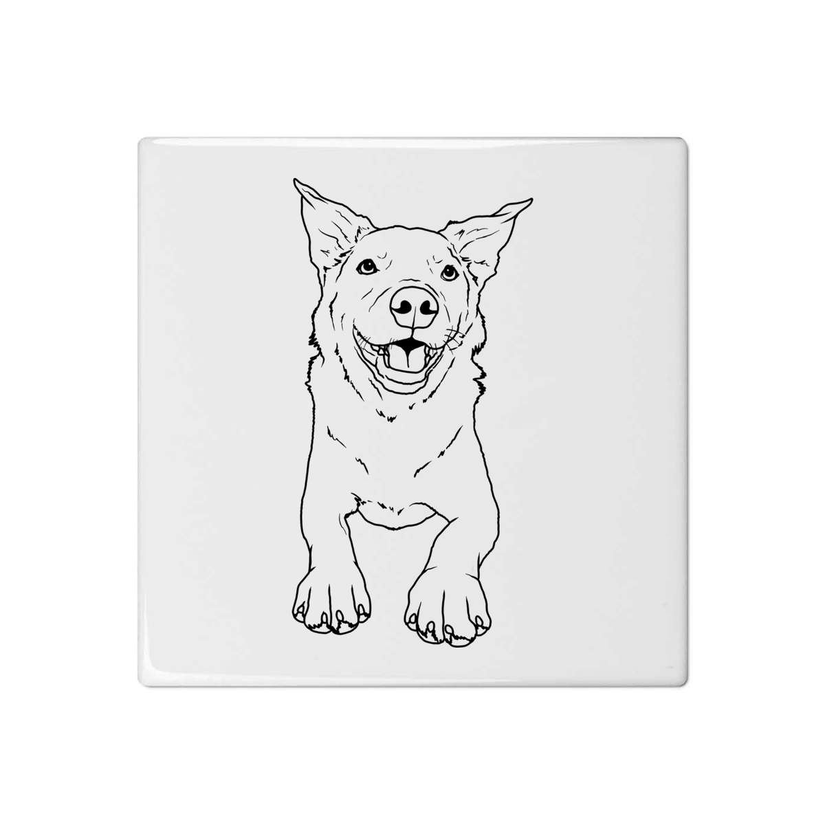 'Australian Cattle Dog' 108mm Square Ceramic Tile (TD00018960)