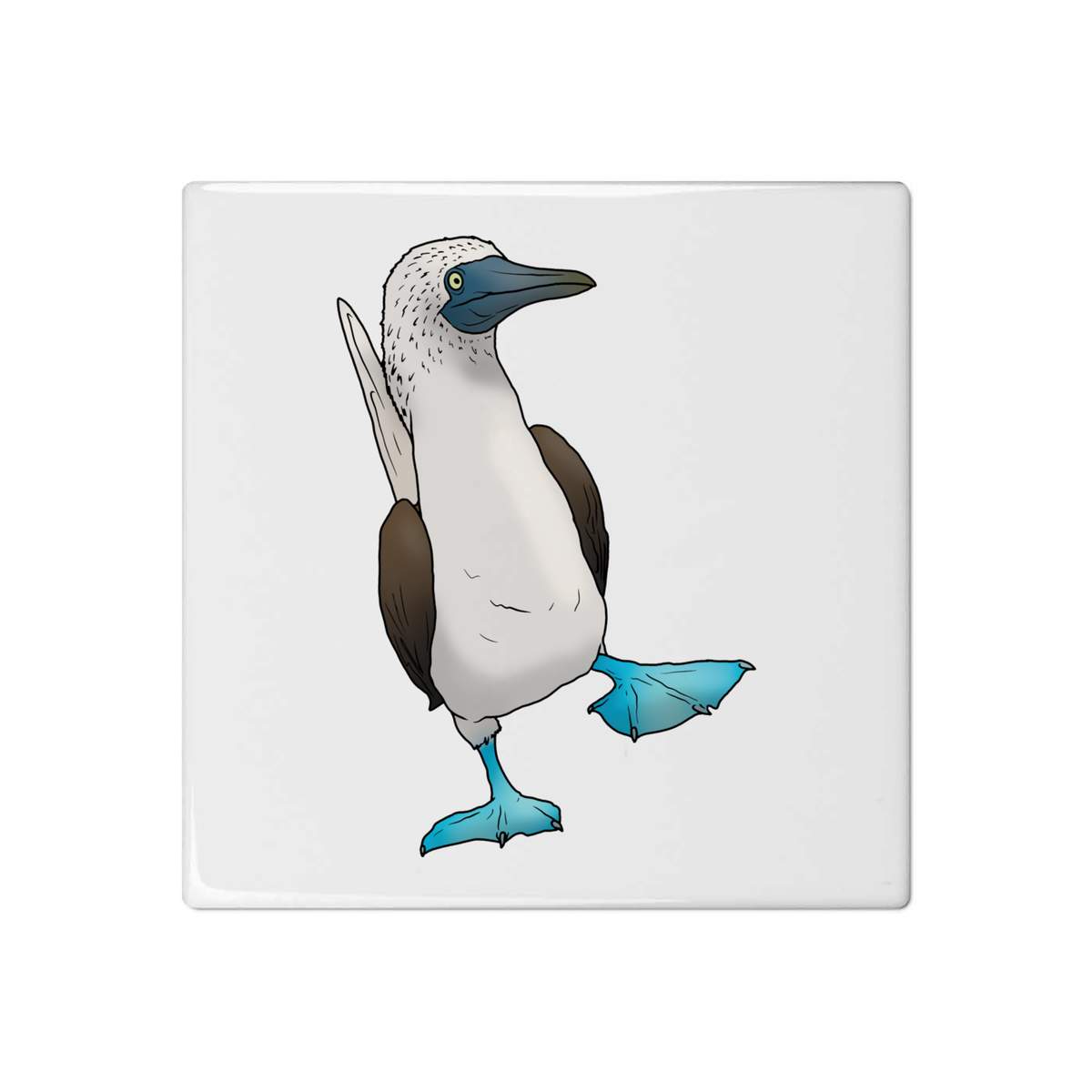 'Blue Footed Booby Bird' 108mm Square Ceramic Tile (TD00020157)