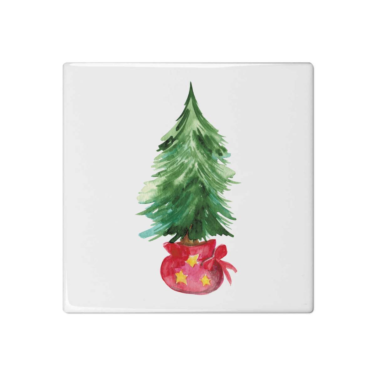 'Christmas Tree' 108mm Square Ceramic Tile (TD00020897)