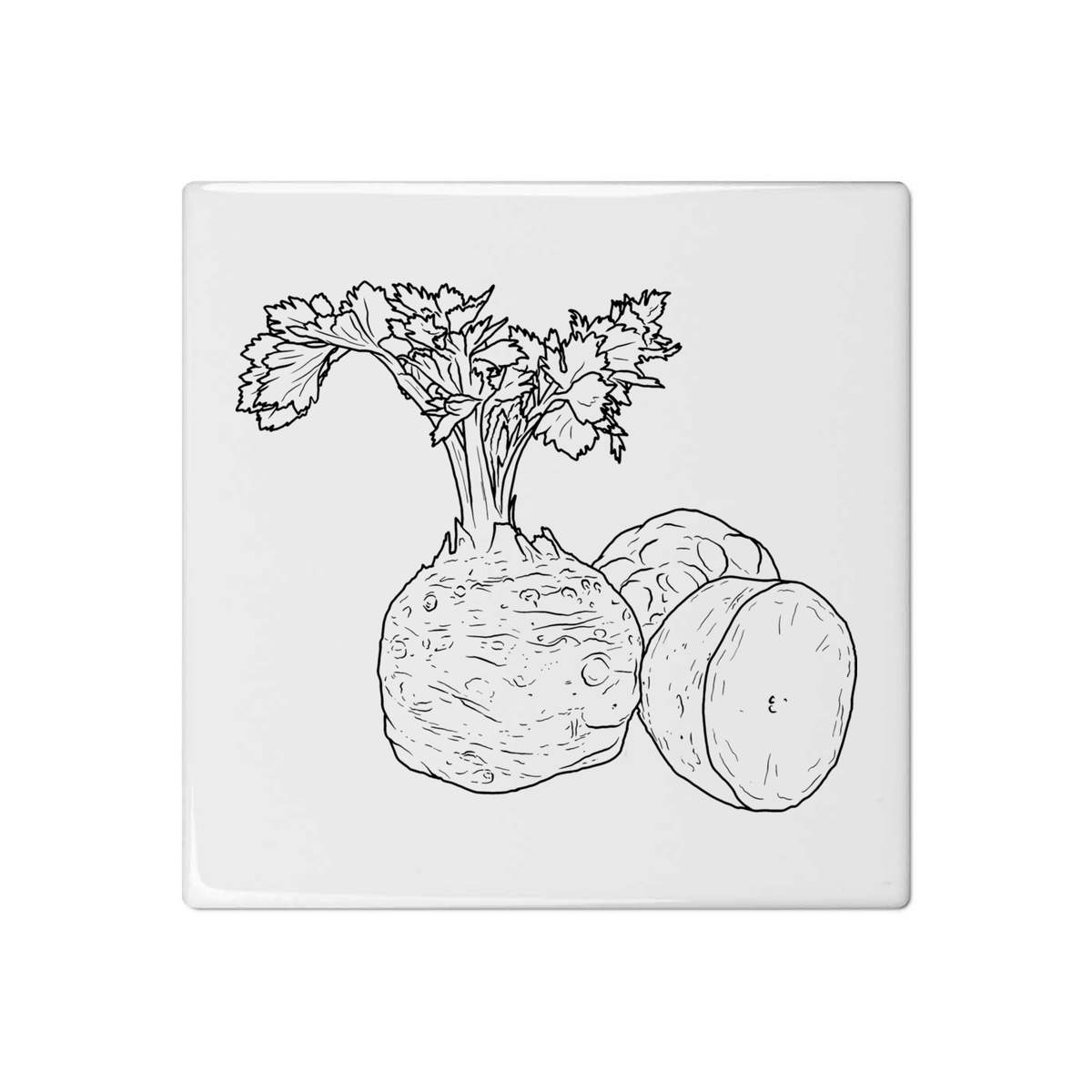 'Celeriac' 108mm Square Ceramic Tile (TD00021578)
