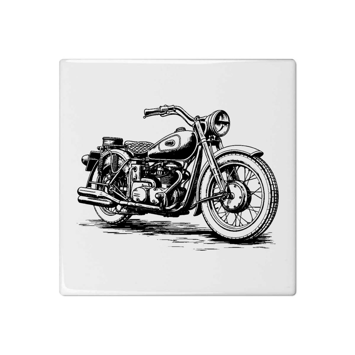 'motorbike' 108mm Square Ceramic Tile (TD00021779)