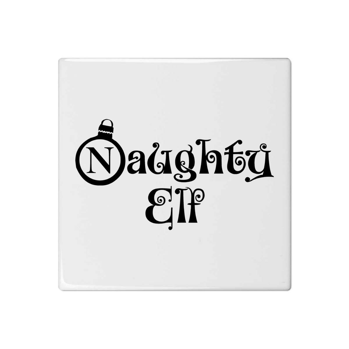 'Naughty Elf' 108mm Square Ceramic Tile (TD00023186)