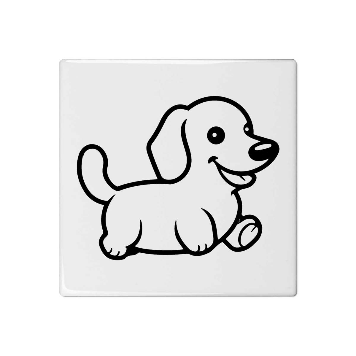 'Dachshund ' 108mm Square Ceramic Tile (TD00023880)