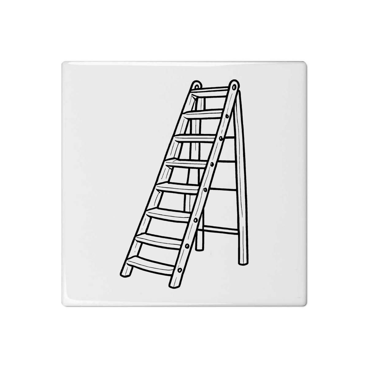 'Wooden Ladder' 108mm Square Ceramic Tile (TD00025471)