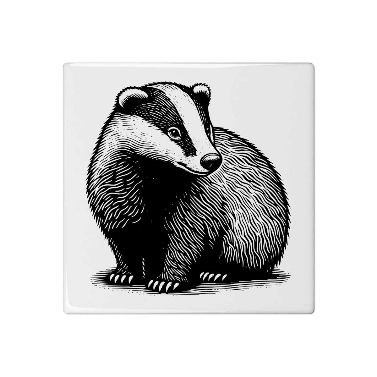 'Badger Cub' 108mm Square Ceramic Tile (TD00025861)
