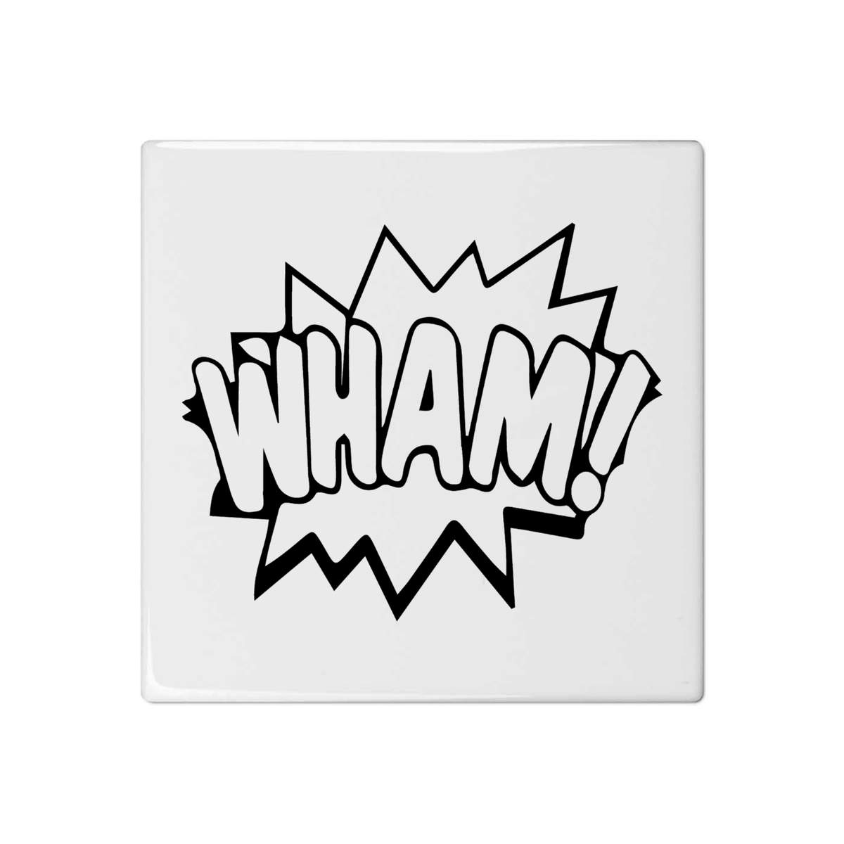 'Wham Comic Action Bubble' 108mm Square Ceramic Tile (TD00027236)