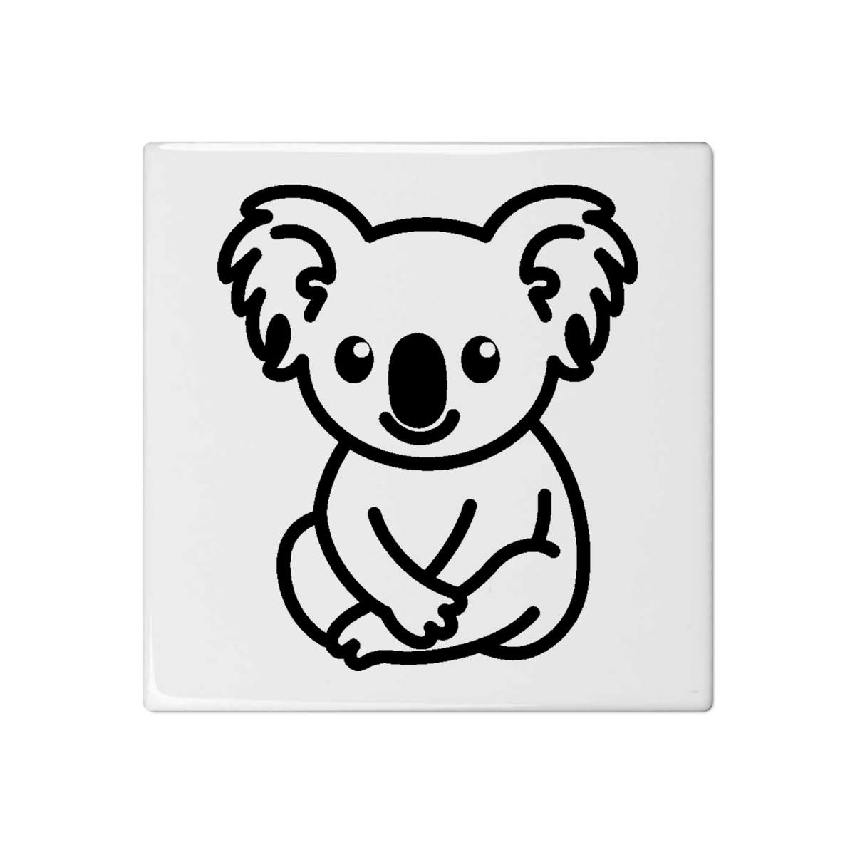 'Cute Koala Sitting' 108mm Square Ceramic Tile (TD00028981)