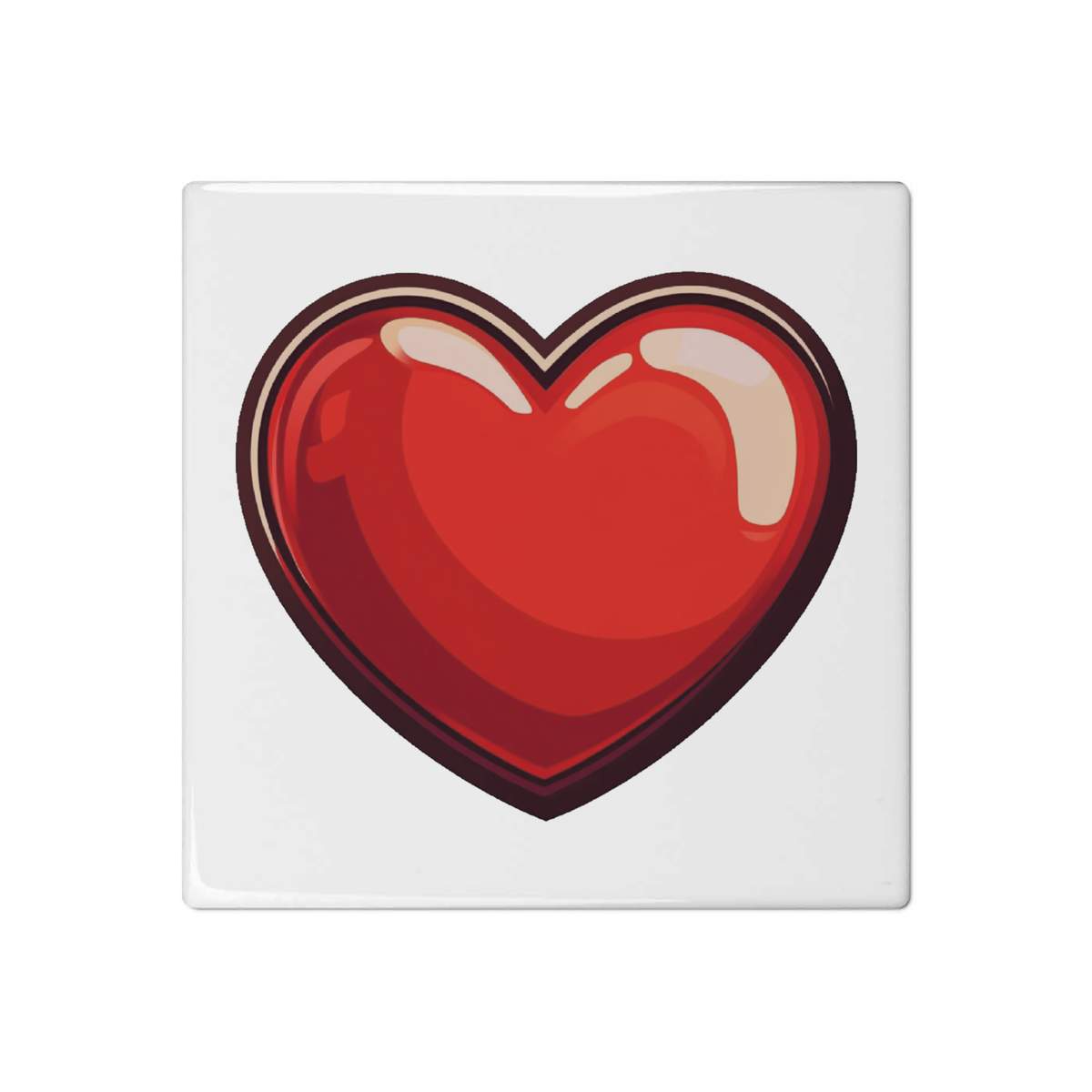 'Valentine's Heart' 108mm Square Ceramic Tile (TD00032047)