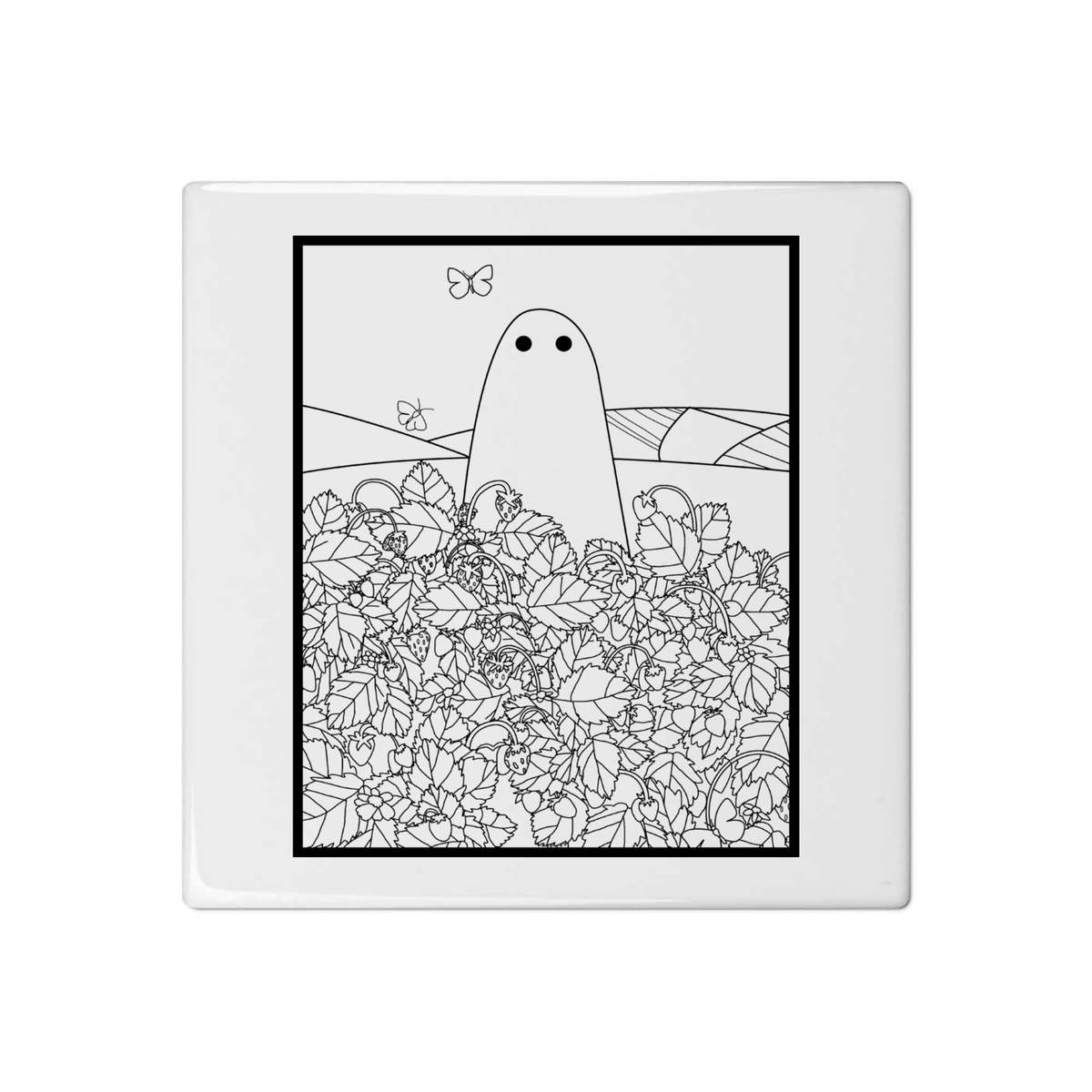 'Strawberry Fields' 108mm Square Ceramic Tile (TD00032690)