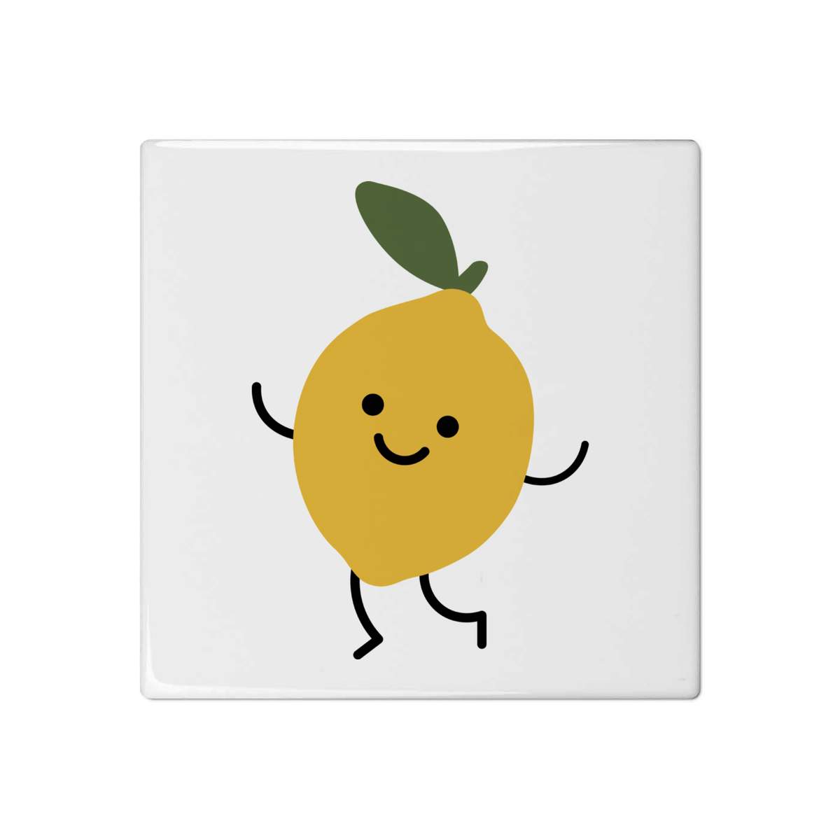 'Happy Lemon' 108mm Square Ceramic Tile (TD00034739)