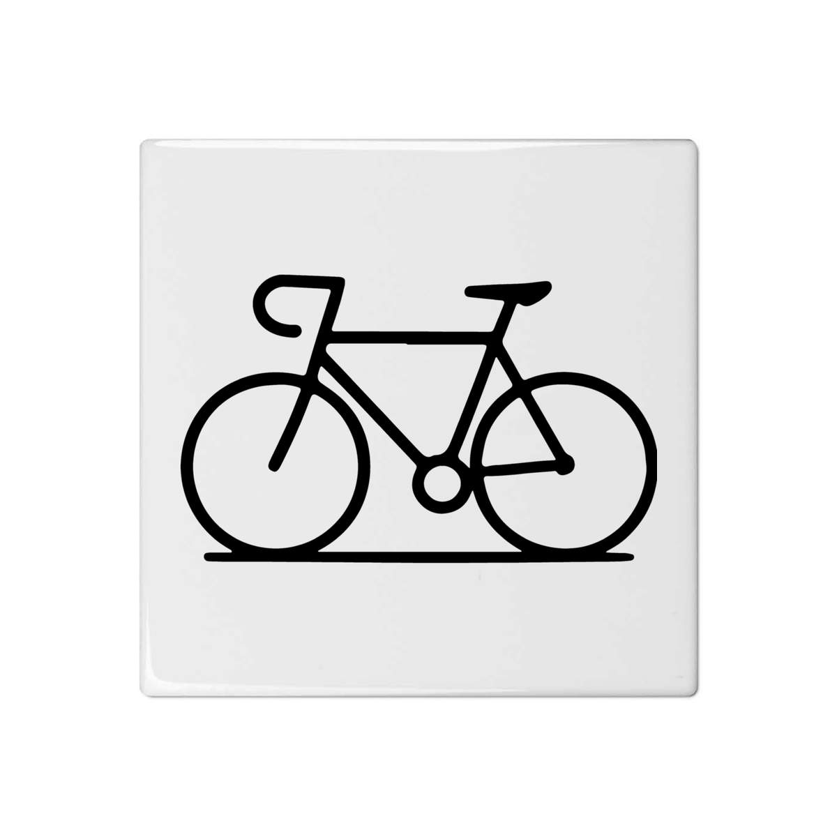 'Bicycle Symbol Cycling' 108mm Square Ceramic Tile (TD00034987)