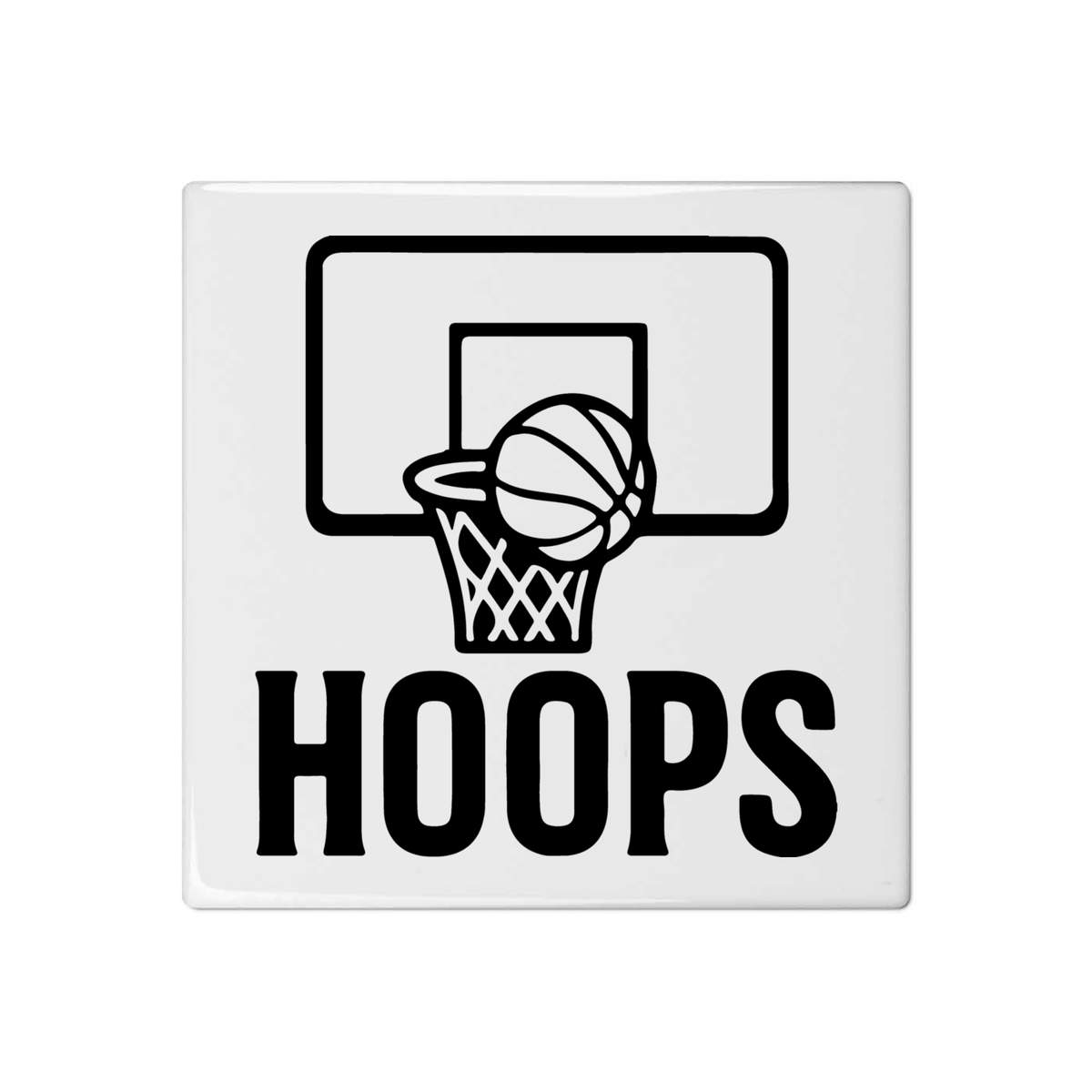 'Basketball Hoops Design' 108mm Square Ceramic Tile (TD00035071)