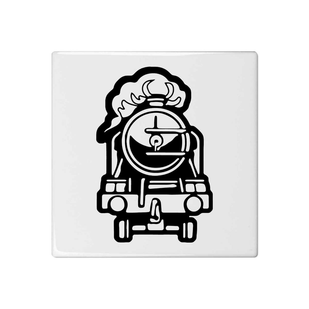 'Classic Steam Train' 108mm Square Ceramic Tile (TD00036078)