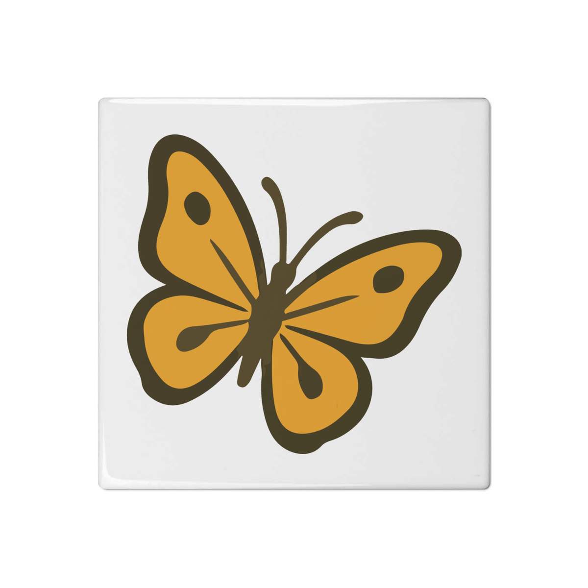'Beautiful Flying Butterfly' 108mm Square Ceramic Tile (TD00036267)