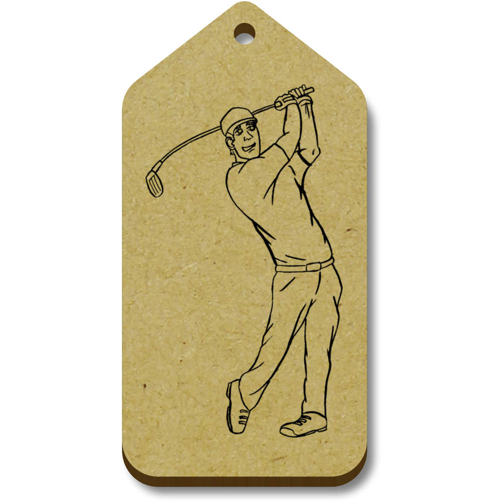 10 x 'Golf Swing' 66mm x 34mm Gift Tags (TG00000480)