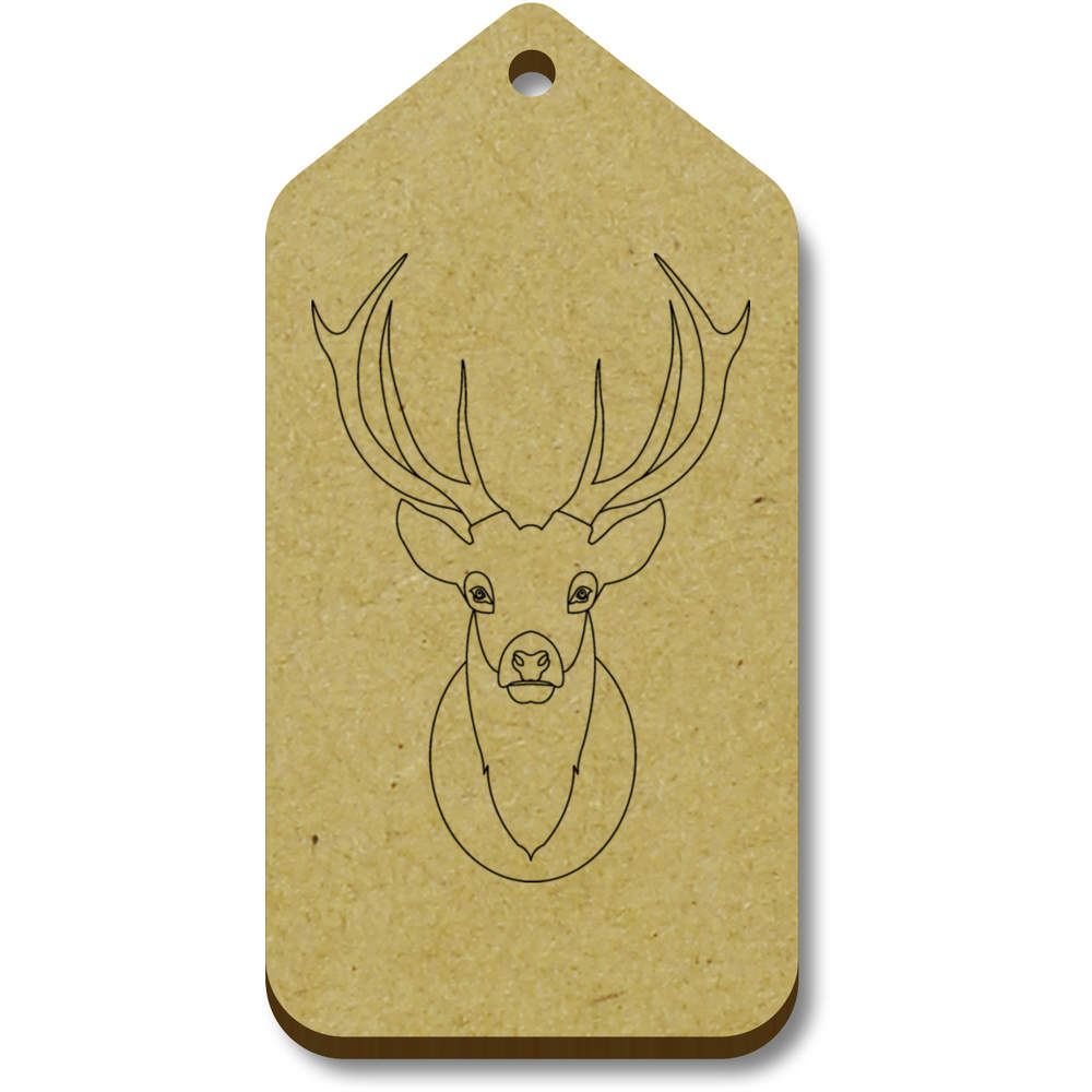 'White Stag Head' Gift / Luggage Tags (TG004734)