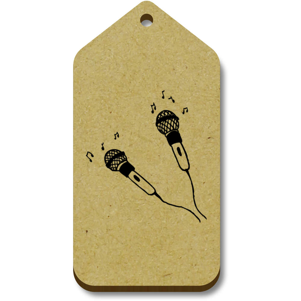 10 x 'Microphones' 66mm x 34mm Gift Tags (TG00005503)