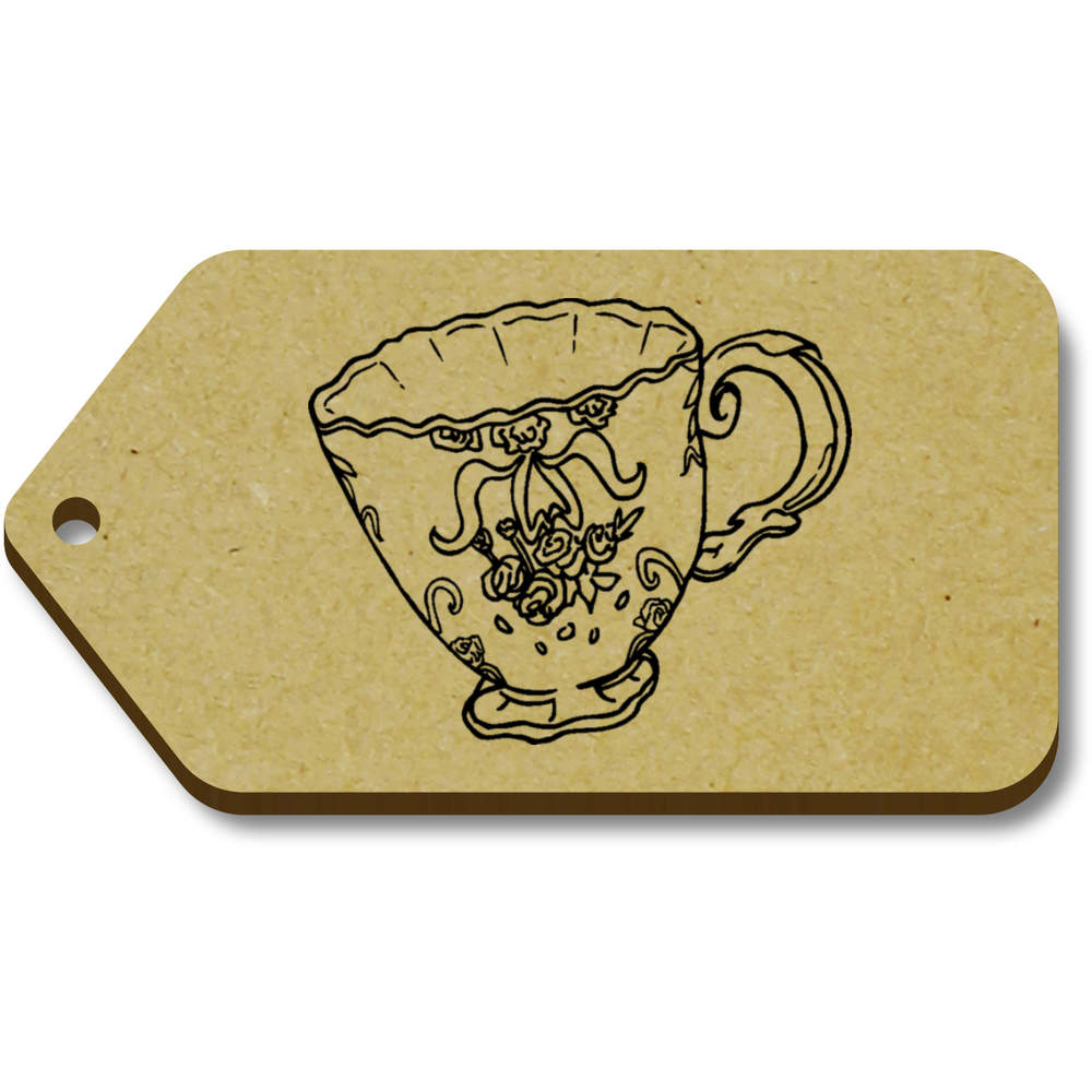 10 x 'Fancy Teacup' 66mm x 34mm Gift Tags (TG00006643)