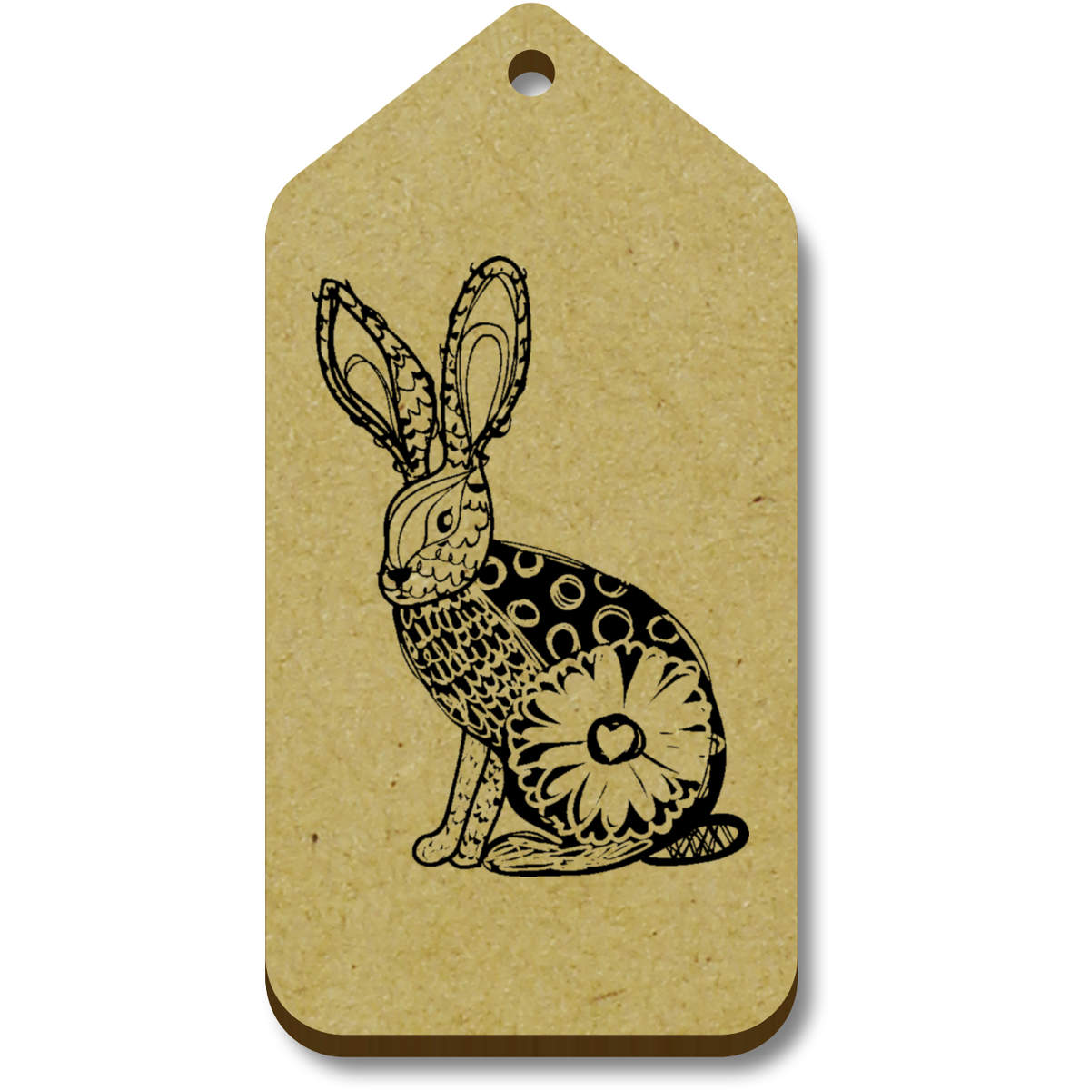 'Patterned Hare' Gift / Luggage Tags (TG010953)
