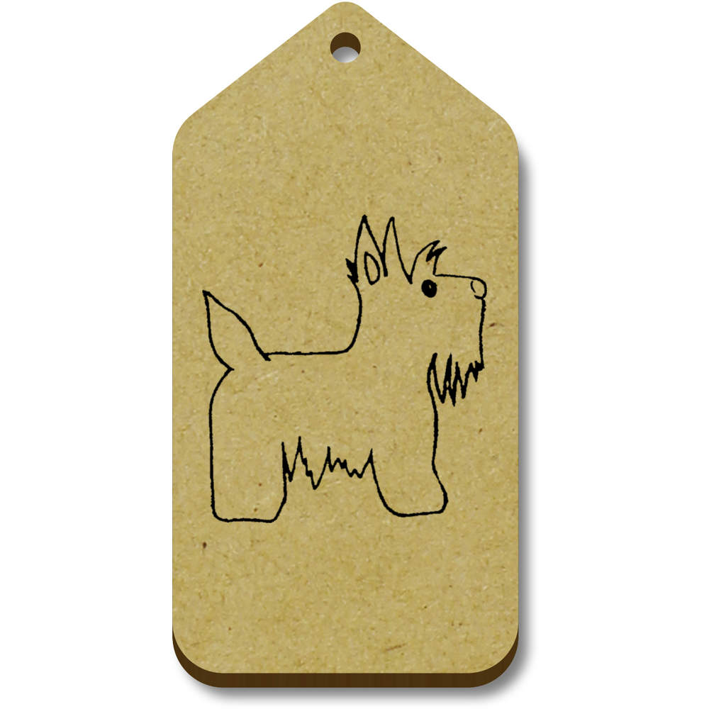 10 x 'Scottie Dog' 66mm x 34mm Gift Tags (TG00072215)