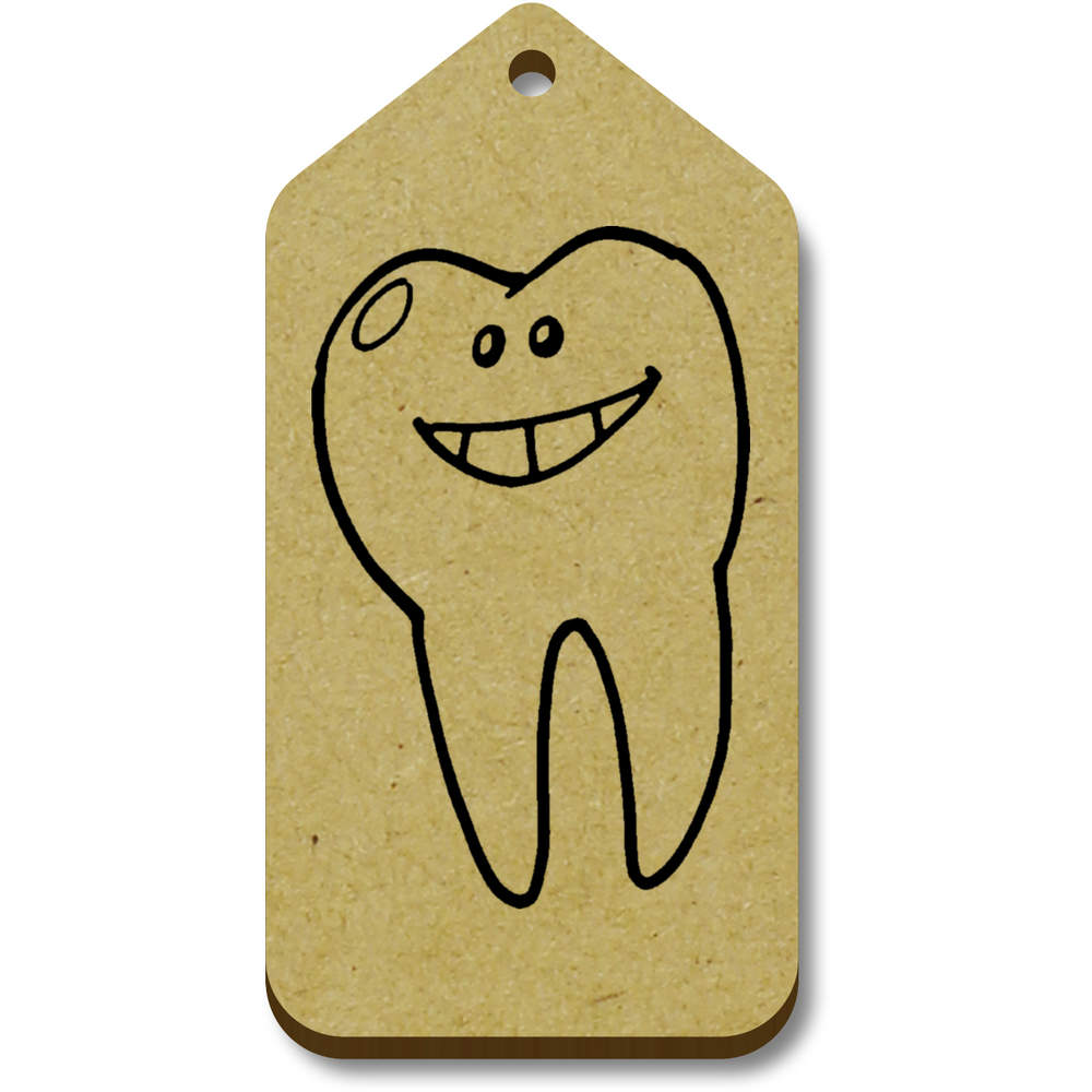 10 x 'Smiling Tooth' 66mm x 34mm Gift Tags (TG00074613)