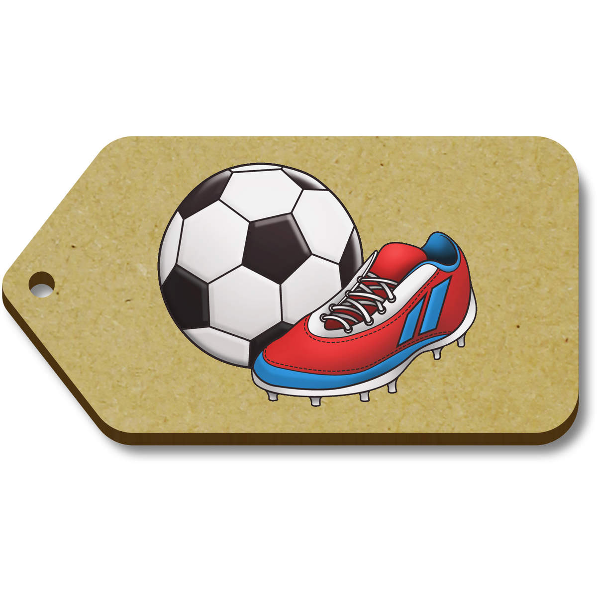 10 x 'Football & Shoe' 66mm x 34mm Gift Tags (TG00080279)