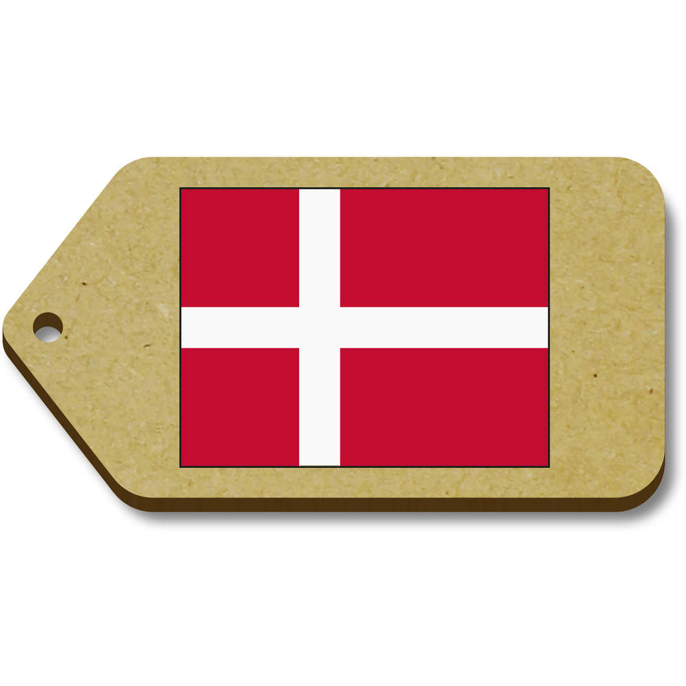 TG023054 'Denmark Flag' Gift Luggage Tags Pack of 10 