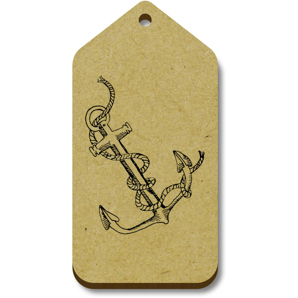 10 x 'Rope & Anchor' 66mm x 34mm Gift Tags (TG00084167)