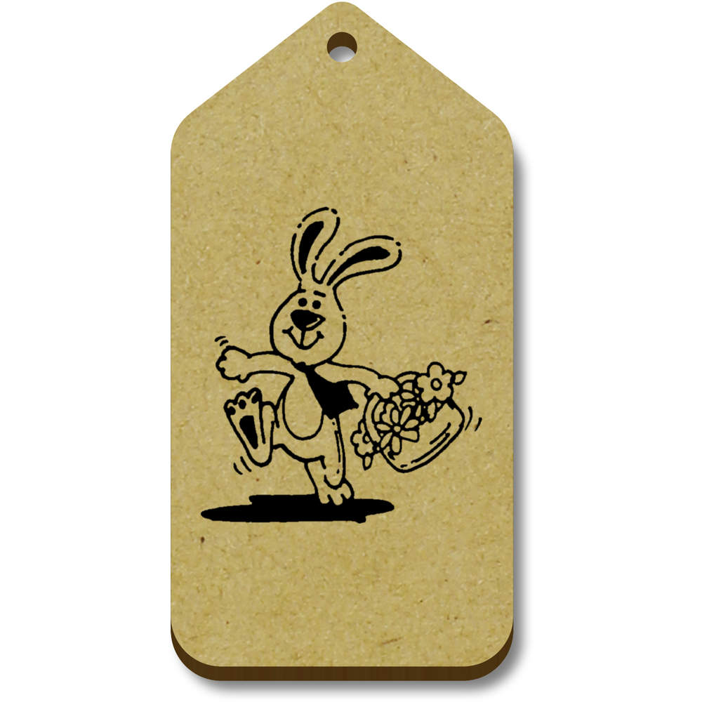 'Easter Bunny & Flowers' Gift / Luggage Tags (Pack of 10) (TG027