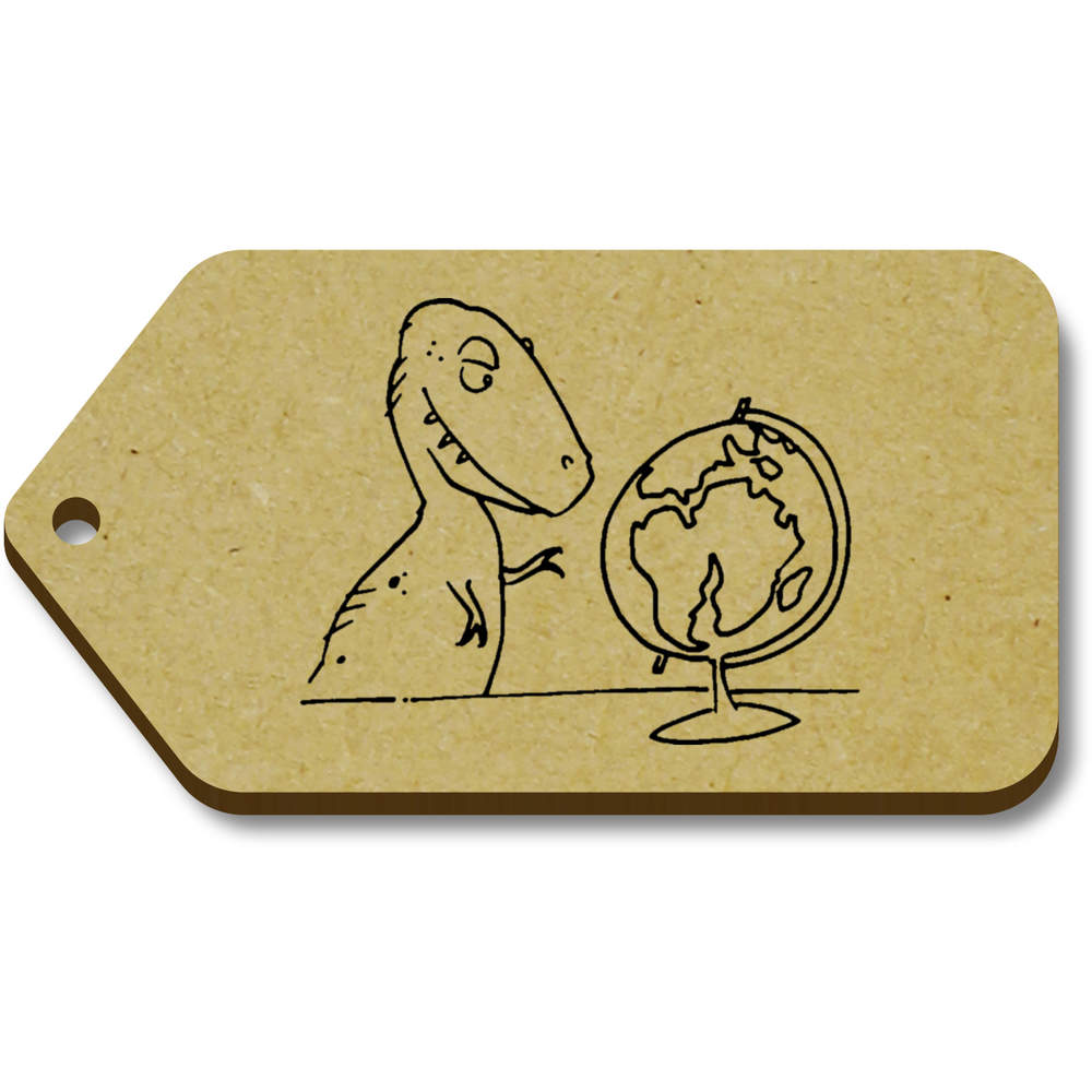 'T-Rex & Globe' Gift / Luggage Tags (Pack of 10) (TG027732)