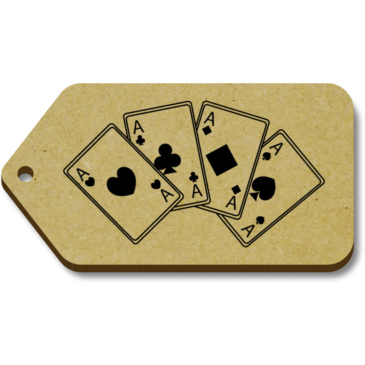 10 x 'Aces Playing Cards' 66mm x 34mm Gift Tags (TG00097667)