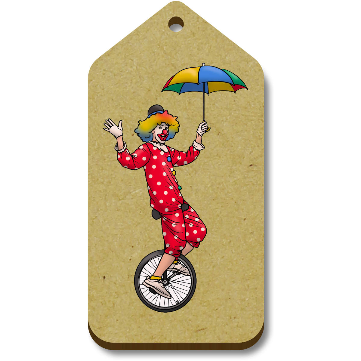 'Unicycle Clown' Gift / Luggage Tags (TG035530)