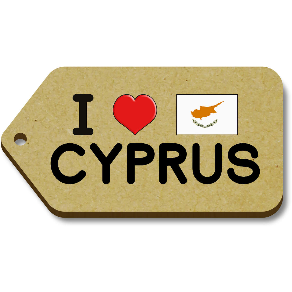 'I Love Cyprus' Gift / Luggage Tags (TG032621)