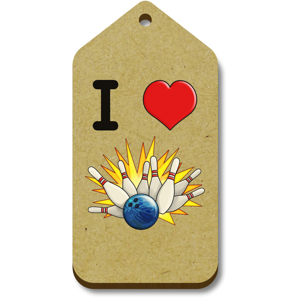 'I Love Bowling' Gift / Luggage Tags (TG034086)