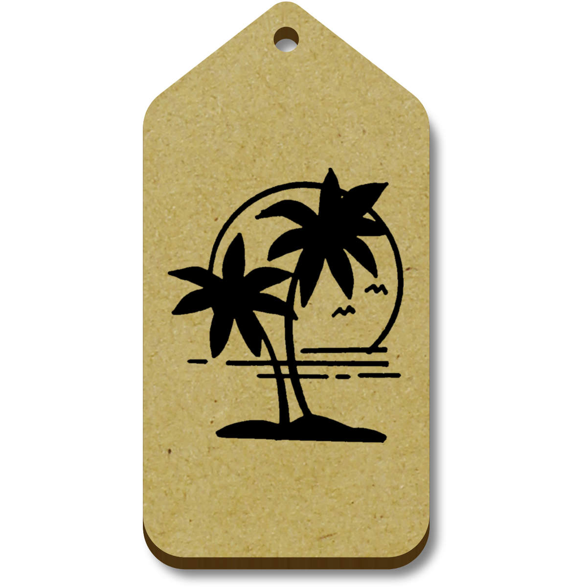 10 x 'Palm Trees & Sunset' 66mm x 34mm Gift Tags (TG00112874)