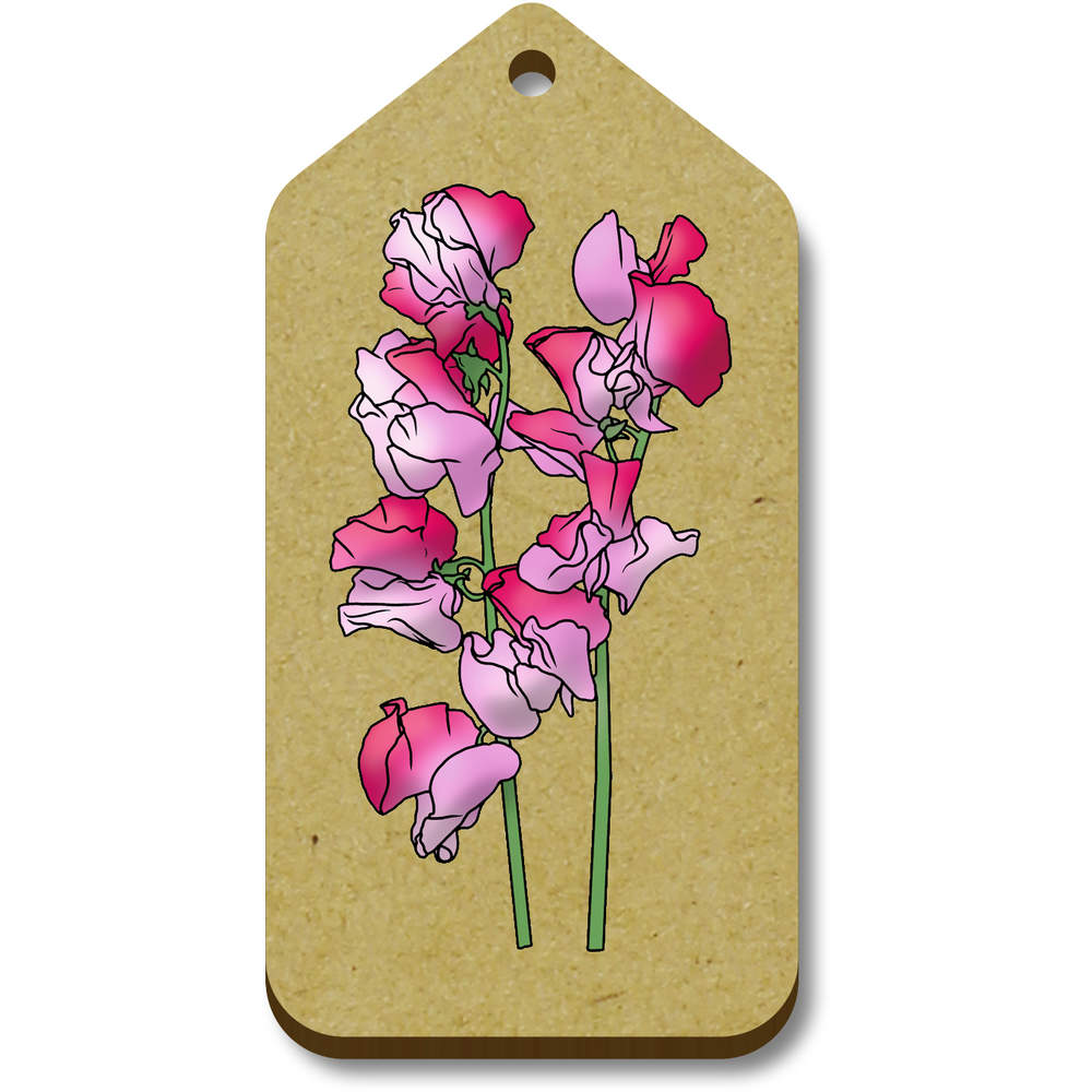 'Pink Sweetpea Flowers' Gift / Luggage Tags (TG038597)
