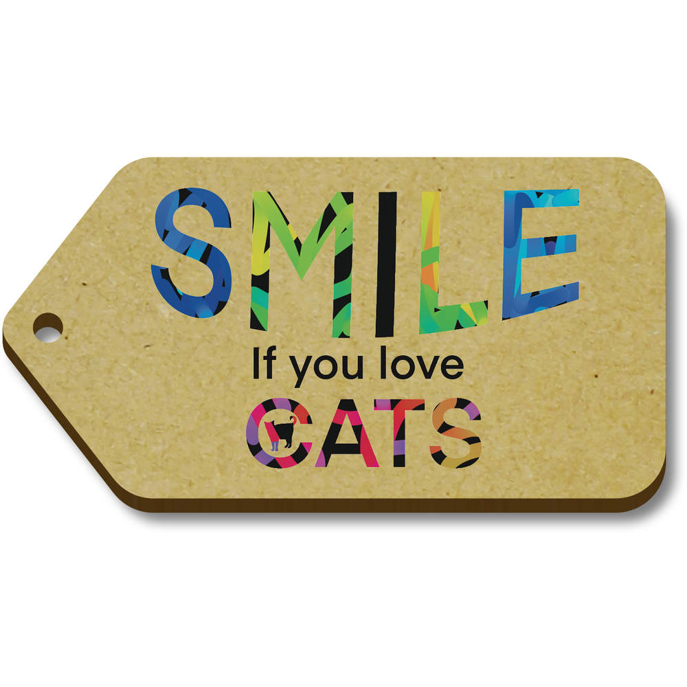 'Smile if you love cats' Gift / Luggage Tags (TG038706)