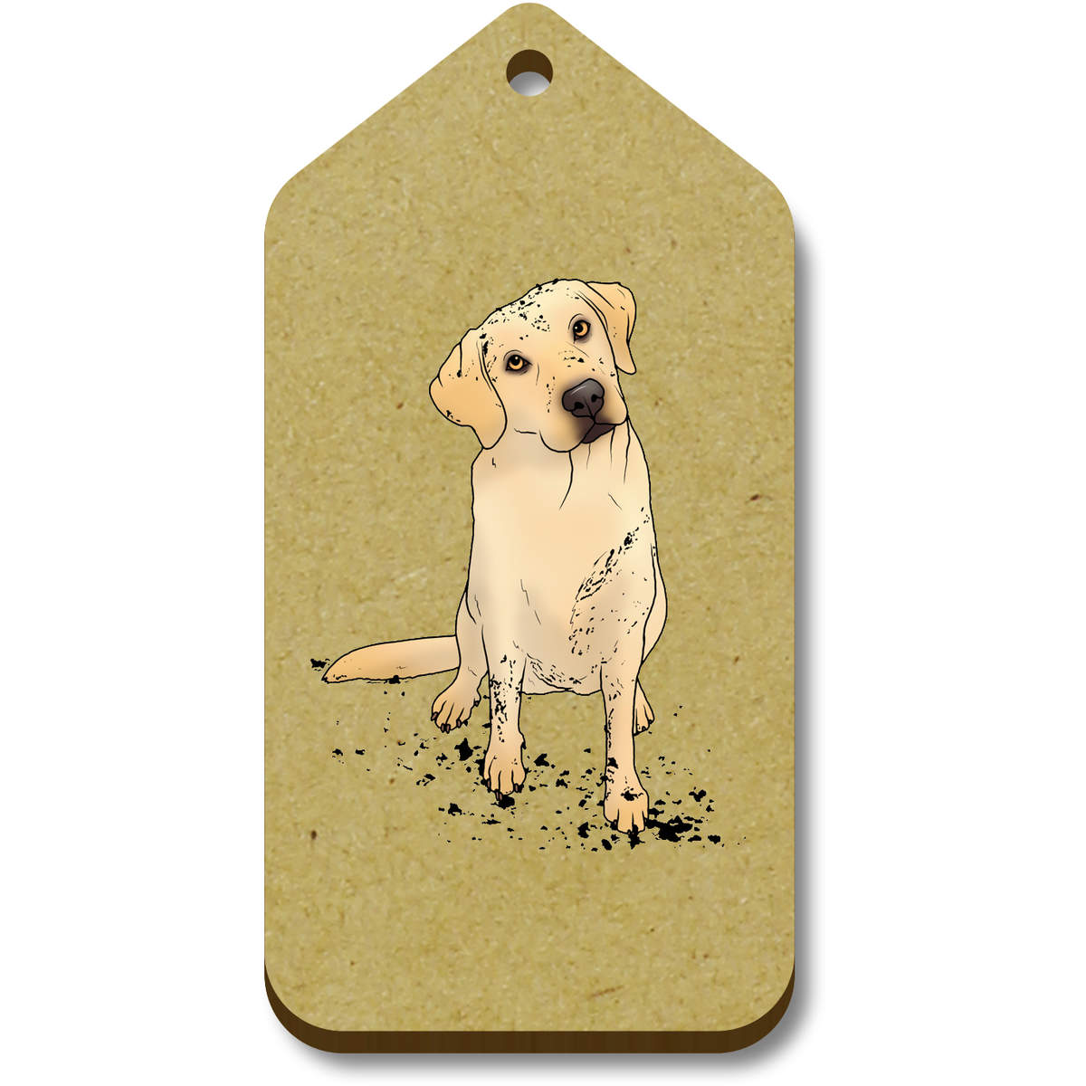 'Muddy Golden Labrador' Gift / Luggage Tags (TG040098)