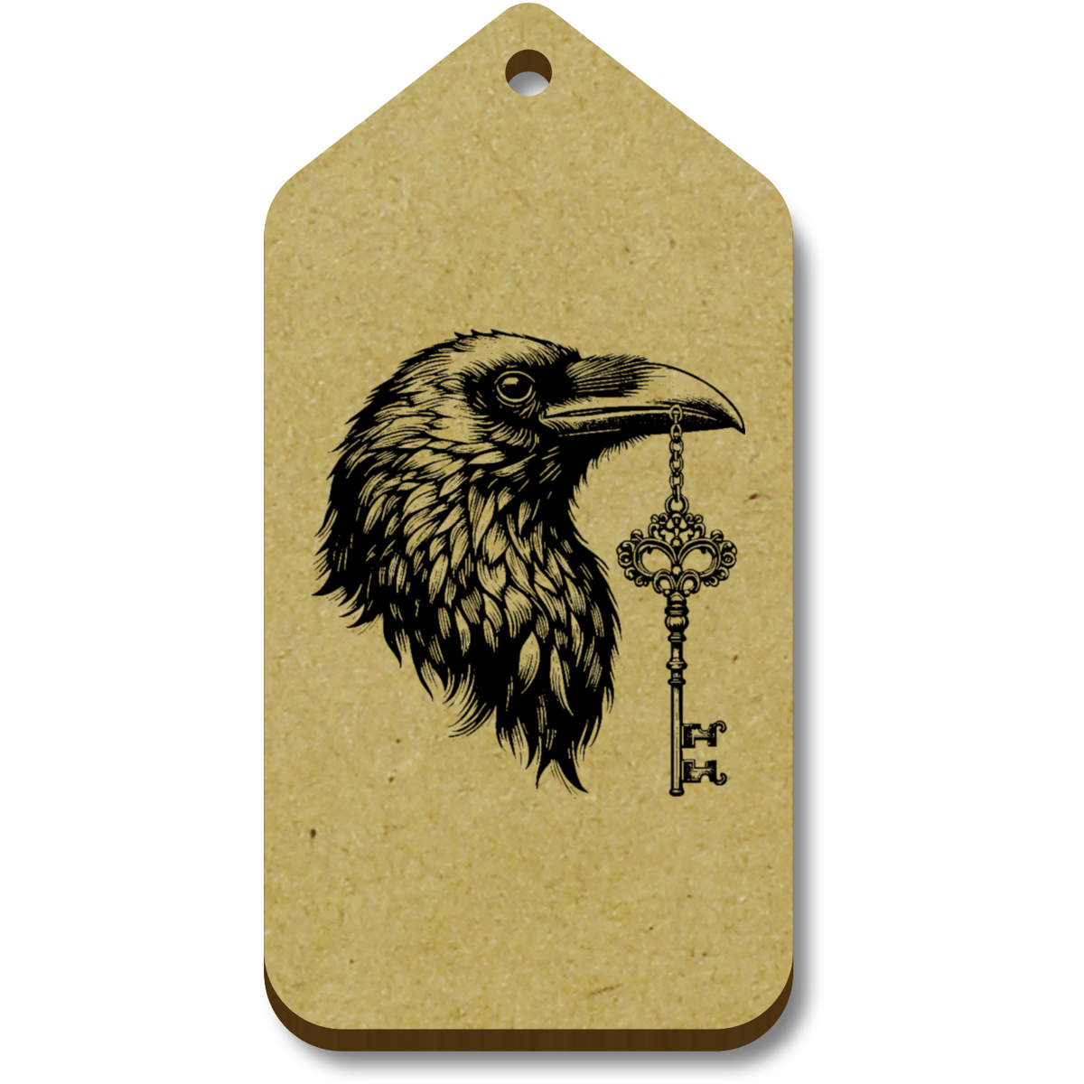 'Raven with Key' Gift / Luggage Tags (TG045602)