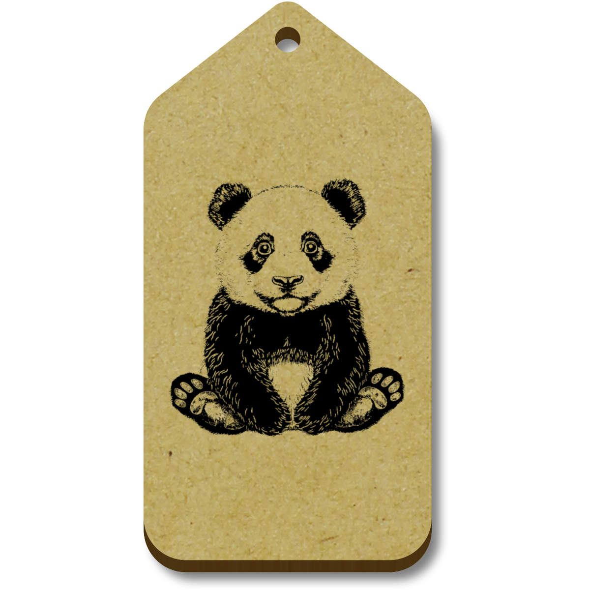 'Panda Bear Cub Sitting' Gift / Luggage Tags (TG045733)