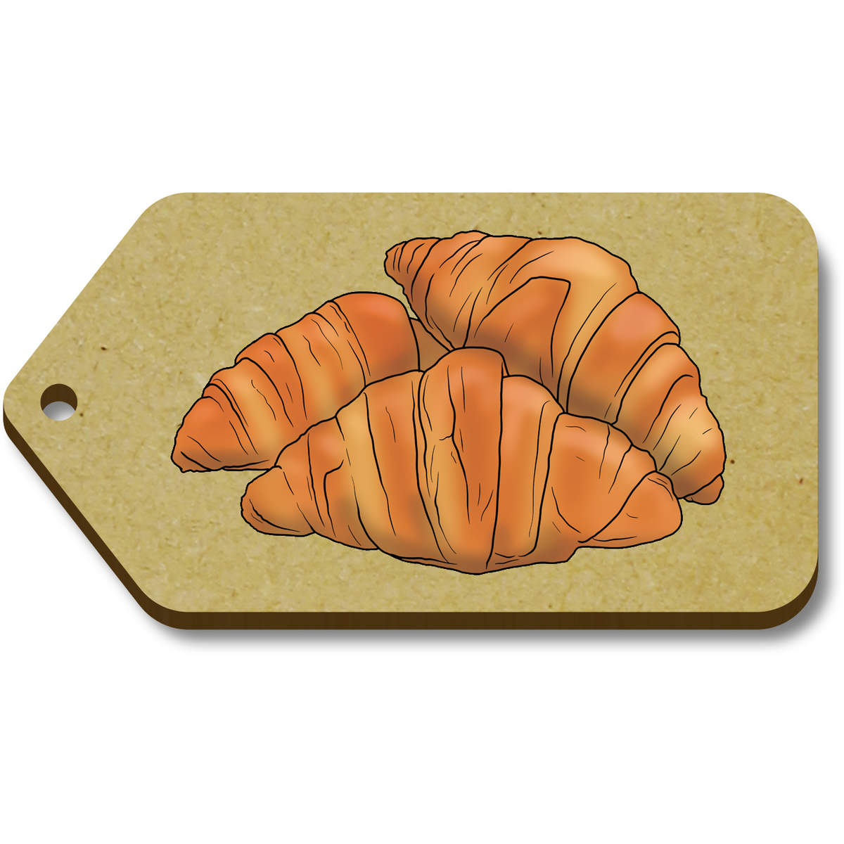 10 x 'Croissant Pastries' 66mm x 34mm Gift Tags (TG00127352)