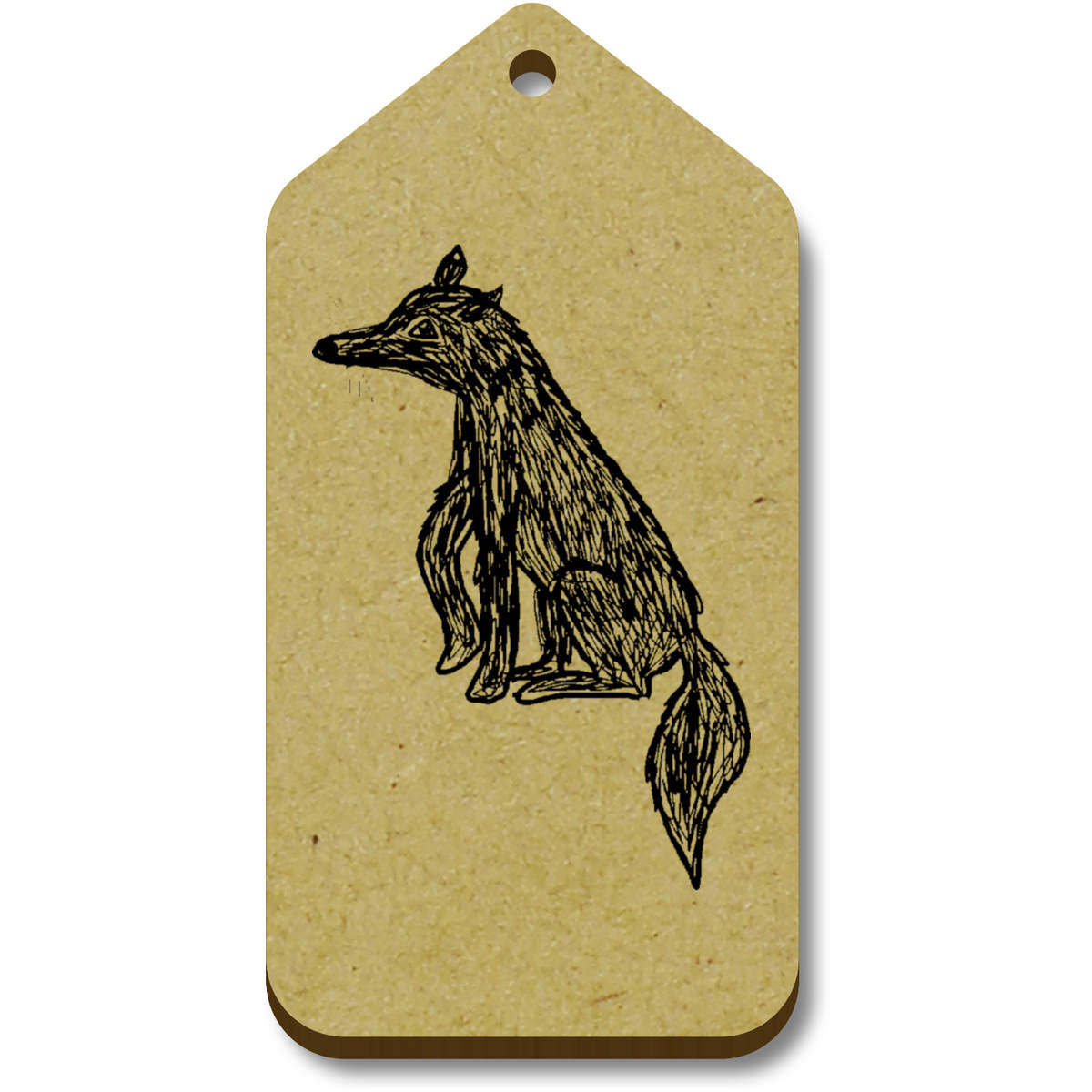 'Line Drawing Of A Fox' Gift / Luggage Tags (TG047034)