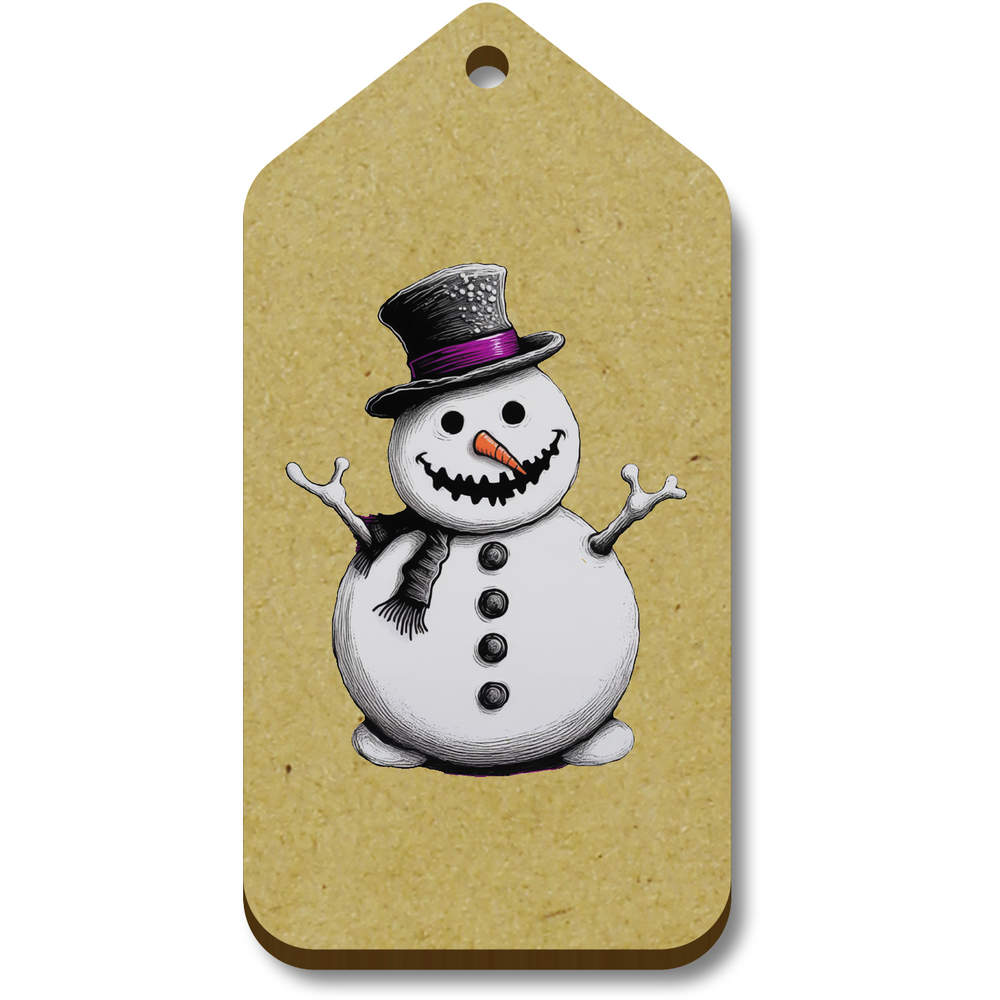 10 x 'Creepy Snowman' 66mm x 34mm Gift Tags (TG00133173)
