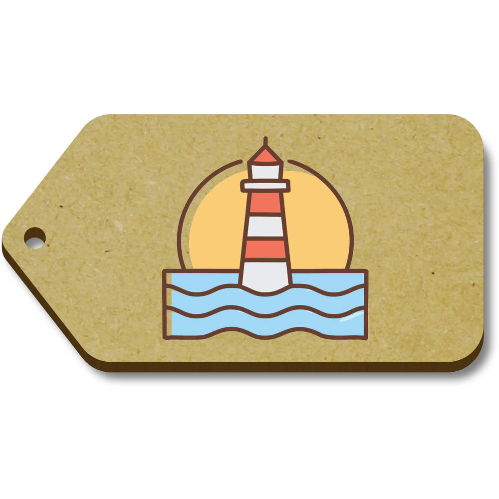 10 x 'Simple Lighthouse' 66mm x 34mm Gift Tags (TG00133916)